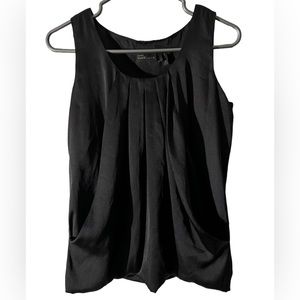 HP. VAN HEUSEN Women’s Pleated Semi Sheer Evening Satin Sleeveless Blouse Size L